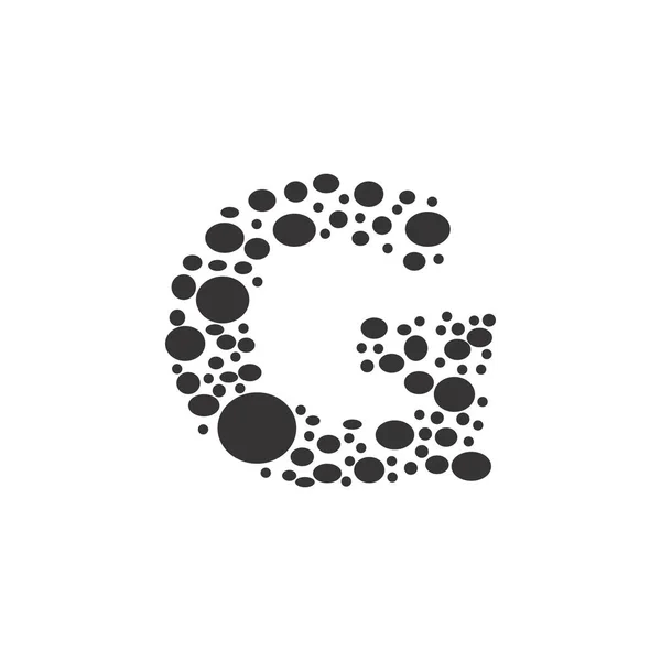 Carta G com vetor de design de logotipo de ponto — Vetor de Stock