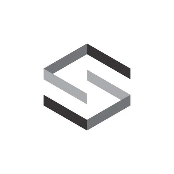Вектор дизайну логотипу Letter S 3D — стоковий вектор