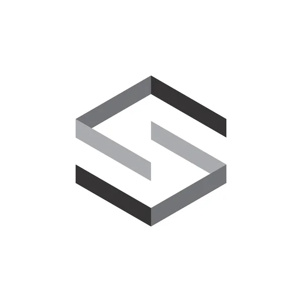 Mektup S 3D Logo tasarım vektör