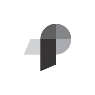 Mektup P logo tasarım vektör