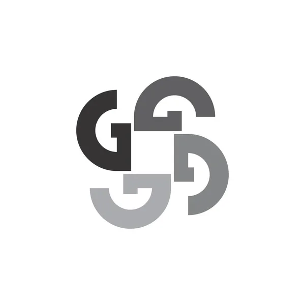 Lettre G logo de rotation vecteur de conception — Image vectorielle