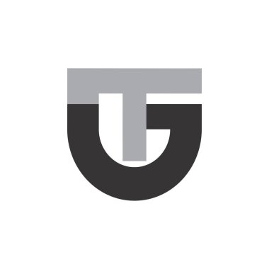 Letter Gt logo tasarım vektörü