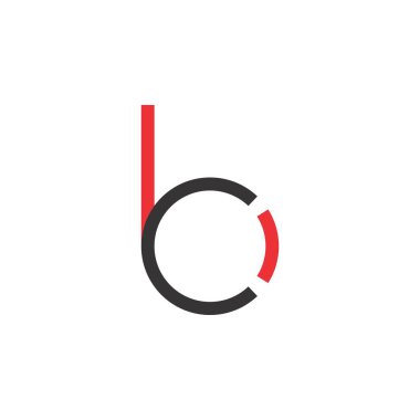 Letter bc logo design vector clipart