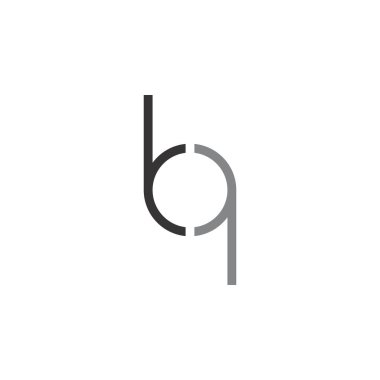 Mektup bq logo tasarım vektörü