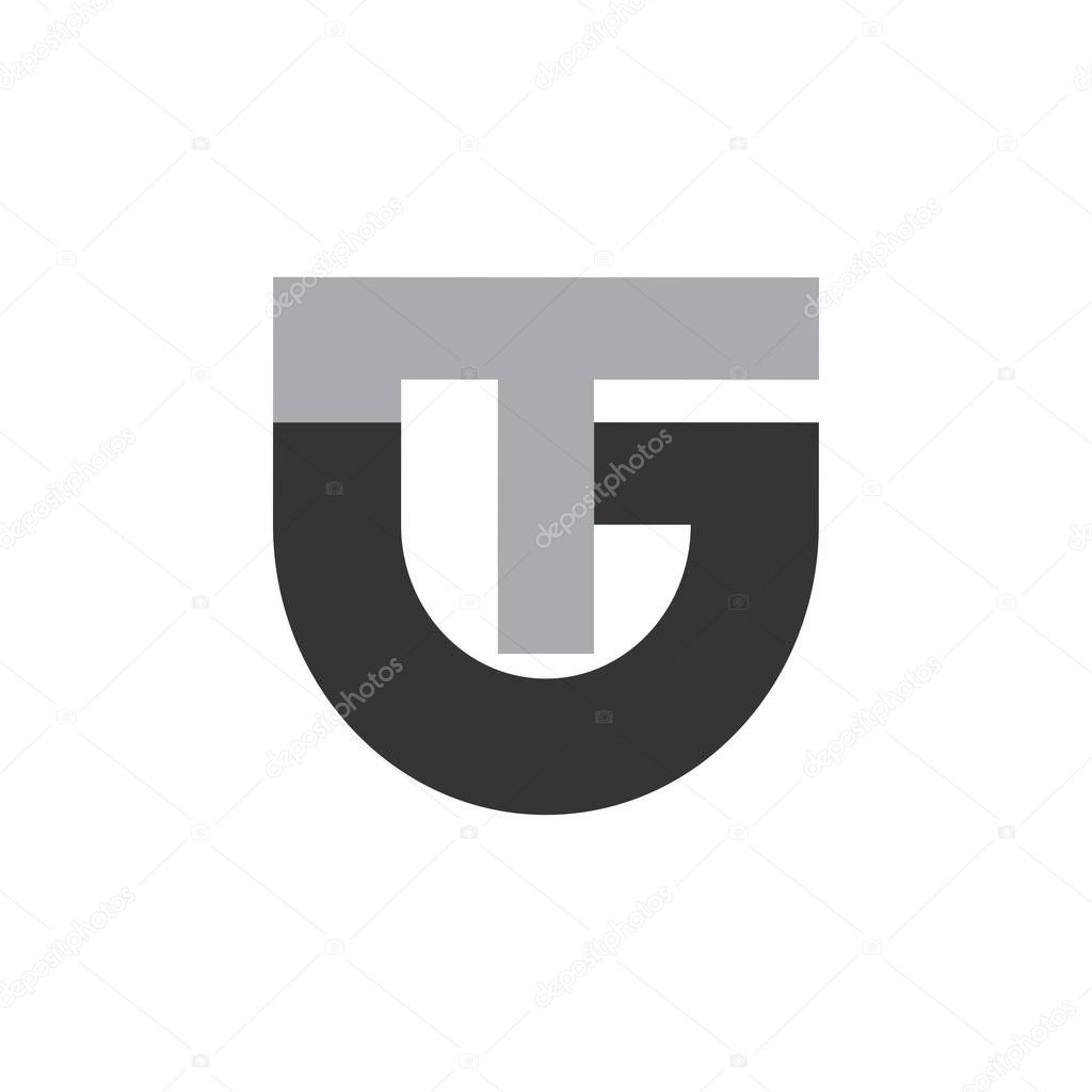 Letter GT logo design vector