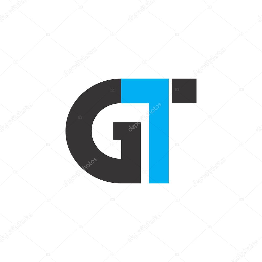Letter GT logo design vector