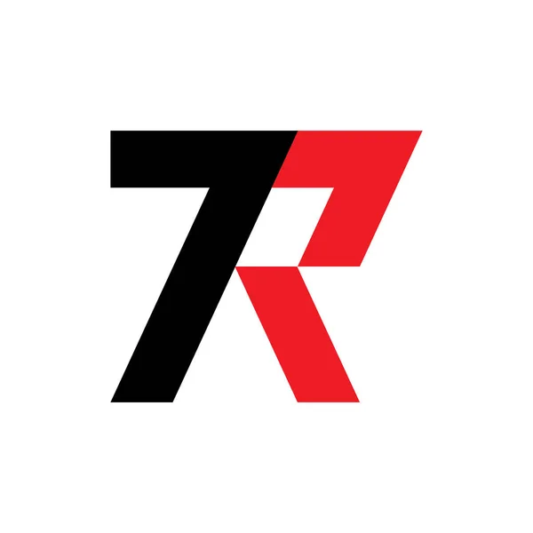 Sayı 7r logo tasarım vektörü