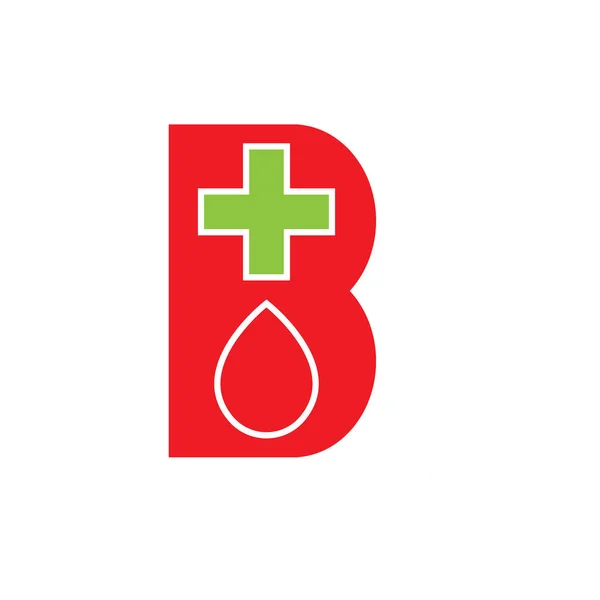 Vecteur Conception Logo Blood Donation Care — Image vectorielle