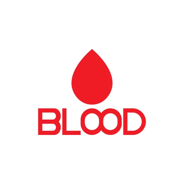 Blod Donation Care Logo Design Vektor — Stock vektor