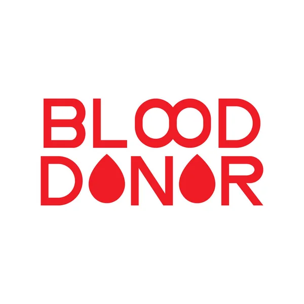 Blod Donation Care Logo Design Vektor — Stock vektor