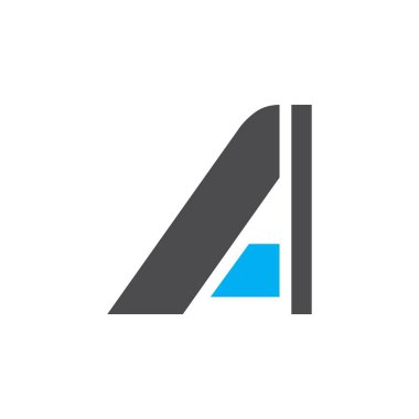 Harf A logo tasarım vektörü