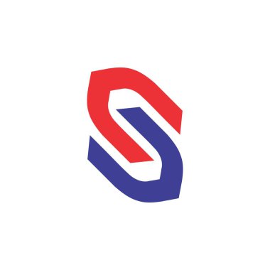 Yukarı ve aşağı ok logo tasarım vektörü ile S harfi