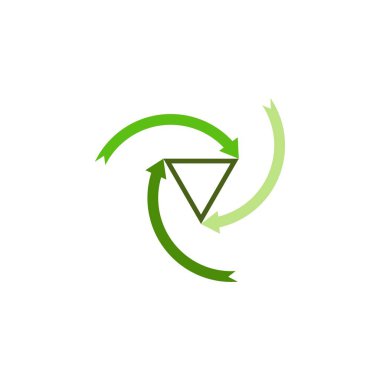 Geri Dönüşüm ok logo tasarımı ile Üçgen 