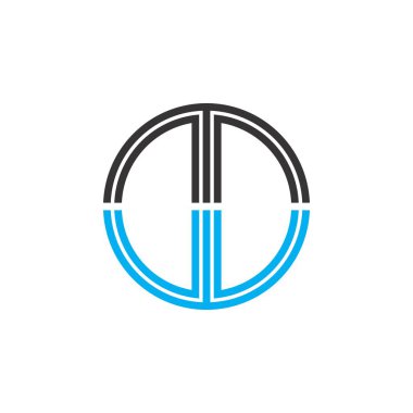 Letter Mw logo tasarım vektörü ile Daire