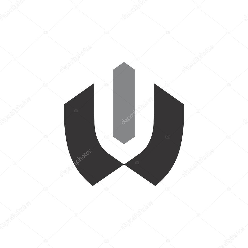 Letter WU logo design vector