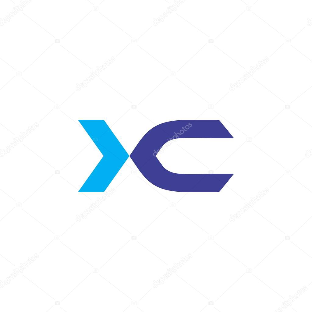 Letter XC logo design vector