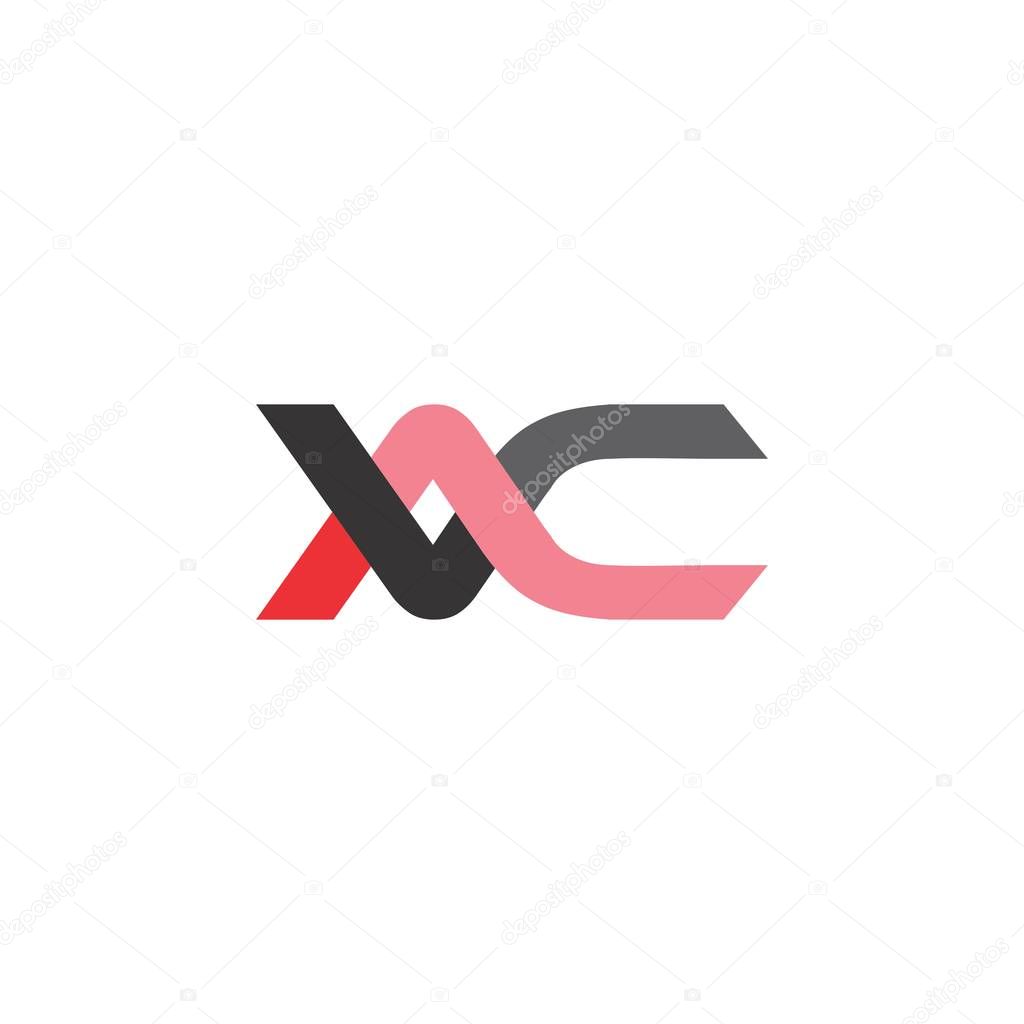 Letter XC logo design vector