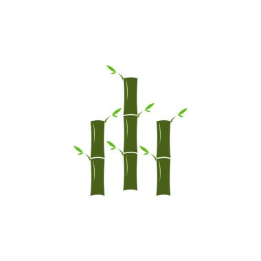 Üçlü Bambu ağacı logo tasarım vektörü ile Mektup M