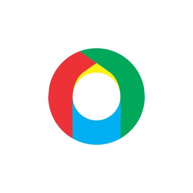 O harfi logo tasarlamak vektör