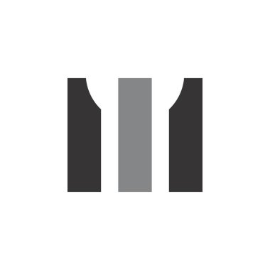 M harfi logo tasarım vektörü