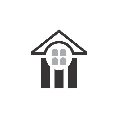 Ev yapımı logo tasarım vektörü ile M Harfi