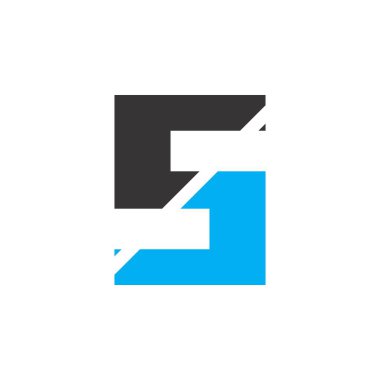 S harfi logo tasarım vektörü