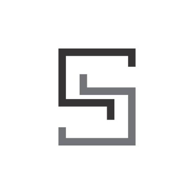 S harfi logo tasarım vektörü