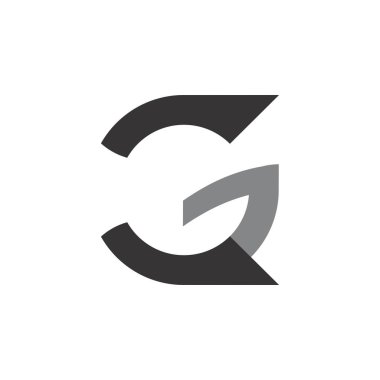 Letter CG logo tasarım vektör
