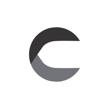 c harfi logo tasarım vektörü