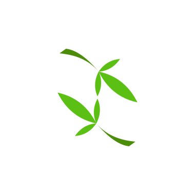 Bambu Yaprağı logo tasarım vektörü