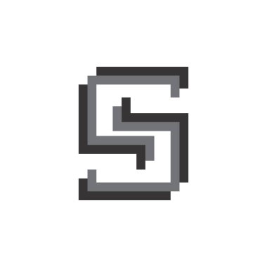 S harfi logo tasarım vektörü