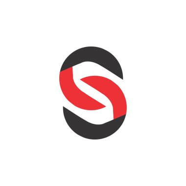 S harfi logo tasarım vektörü