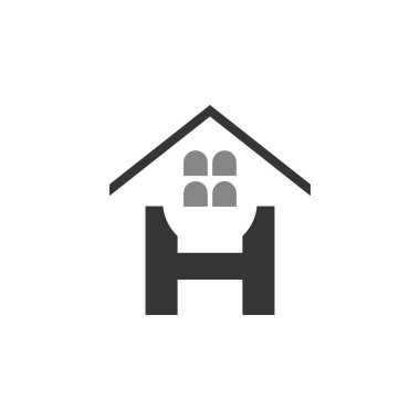 Mektup H Home Building logo tasarım vektör ile
