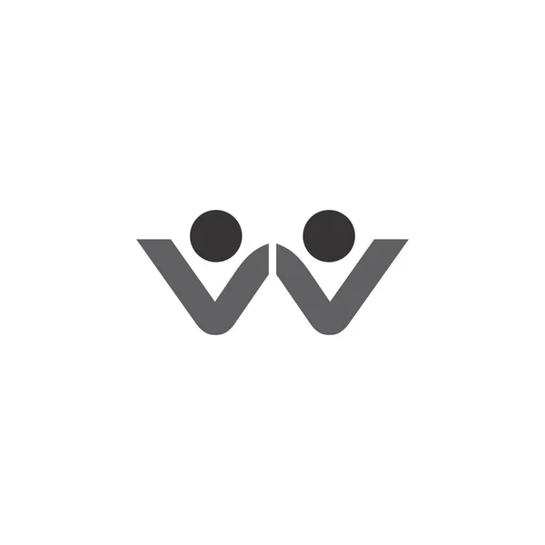 List VV logo Projekt wektor — Wektor stockowy