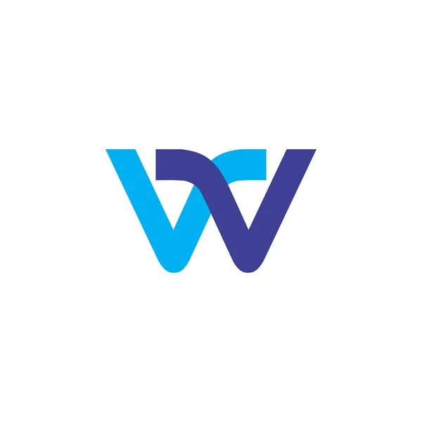 Letter W of VV logo ontwerp vector — Stockvector