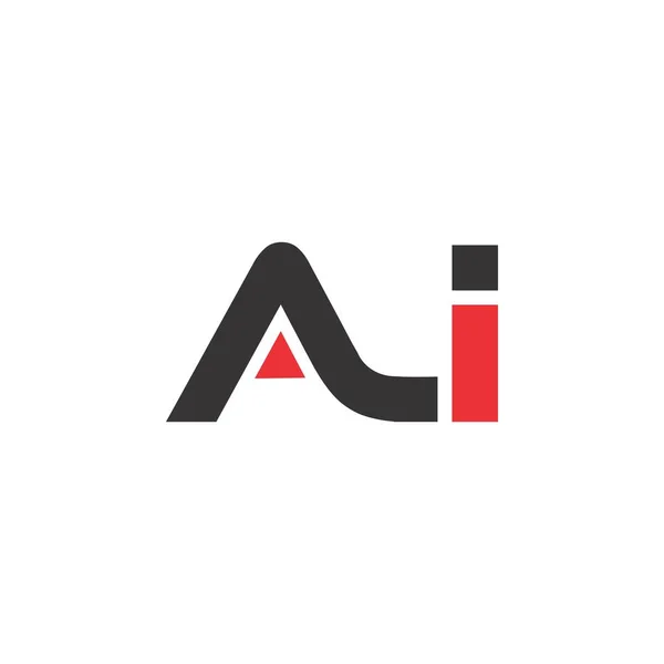 Lettre AI logo design vecteur — Image vectorielle