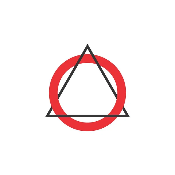 Círculo com vetor do projeto do logotipo do triângulo — Vetor de Stock