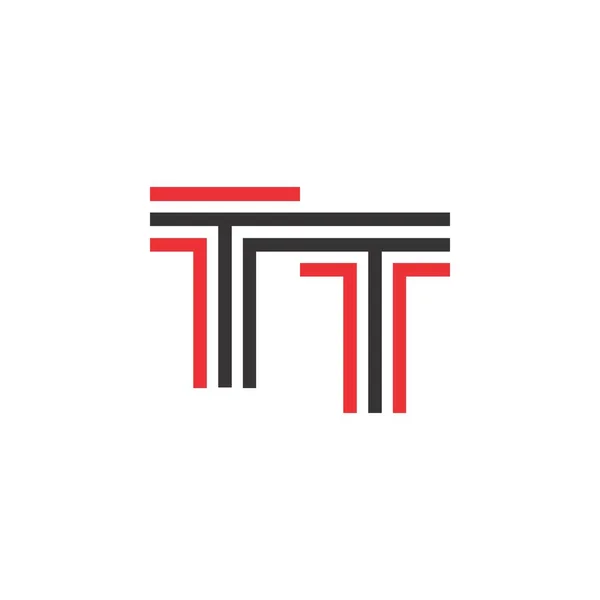 Letter TT logo ontwerp vector — Stockvector