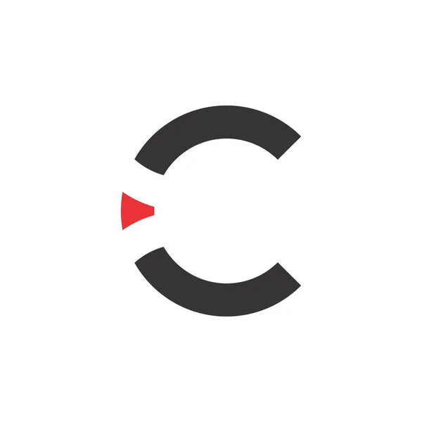 C harfi logo tasarım vektörü