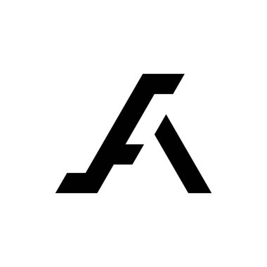 Mektup FA logo tasarım vektör