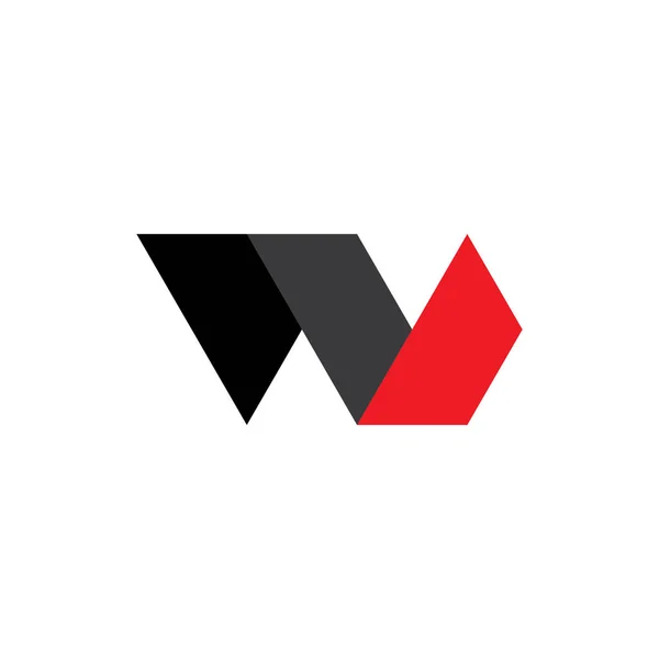 Letter wv of VW logo ontwerp vector — Stockvector