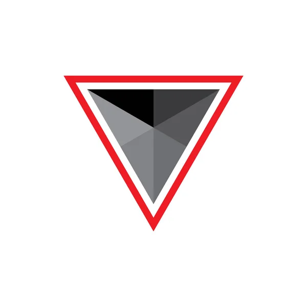 Triângulo vetor de design de logotipo único — Vetor de Stock