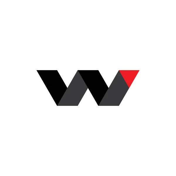 Letter w logo ontwerp vector — Stockvector