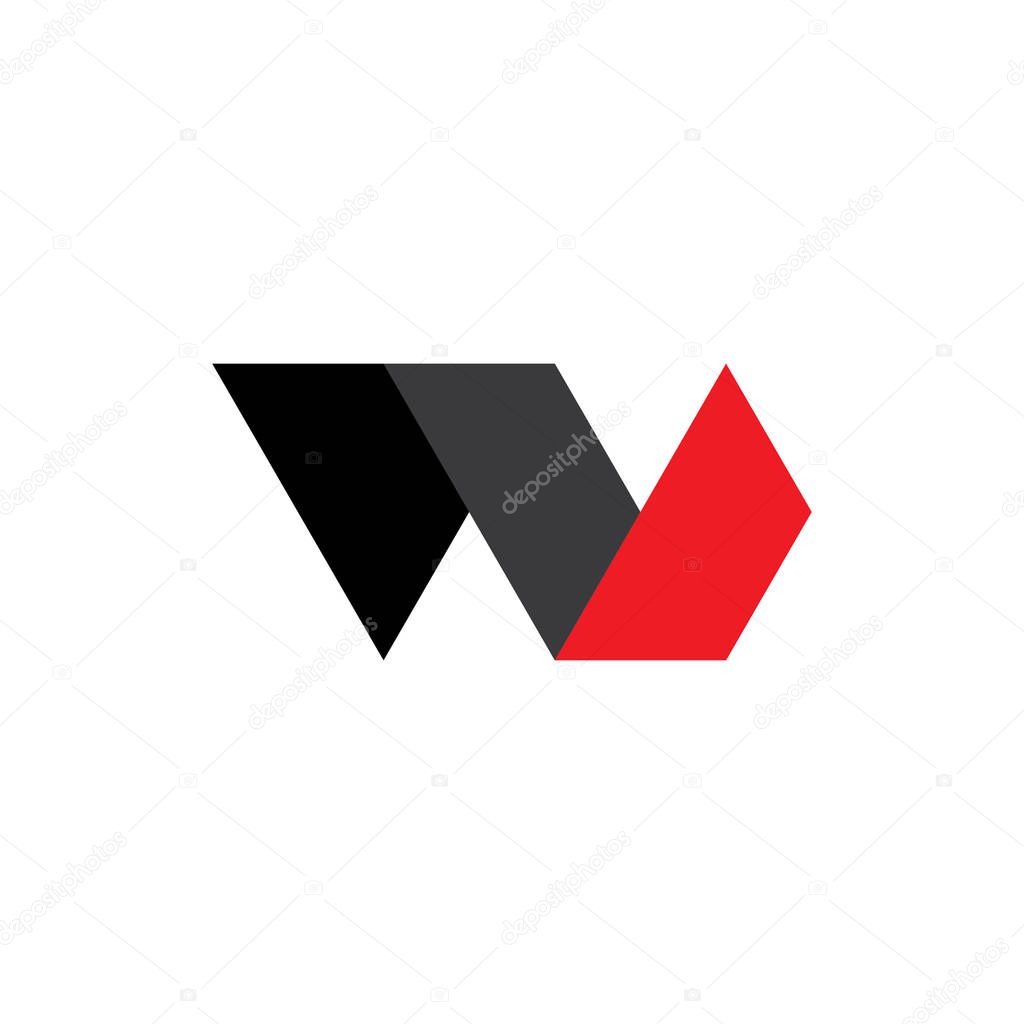 Letter WV or VW logo design vector