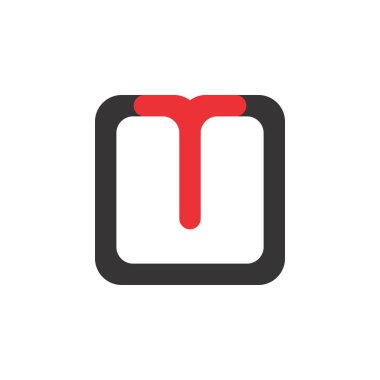 Kare harf Mt logo tasarım vektörü ile