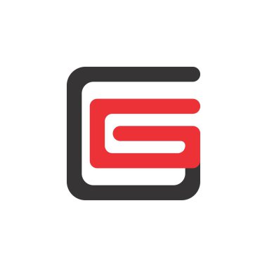 Mektup Gg logo tasarım vektörü