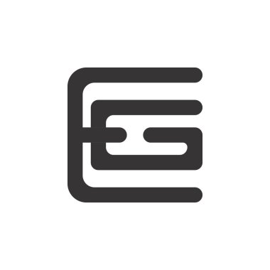 Letter Ge logo tasarım vektörü
