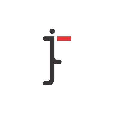 JF harfi logo tasarım vektörü