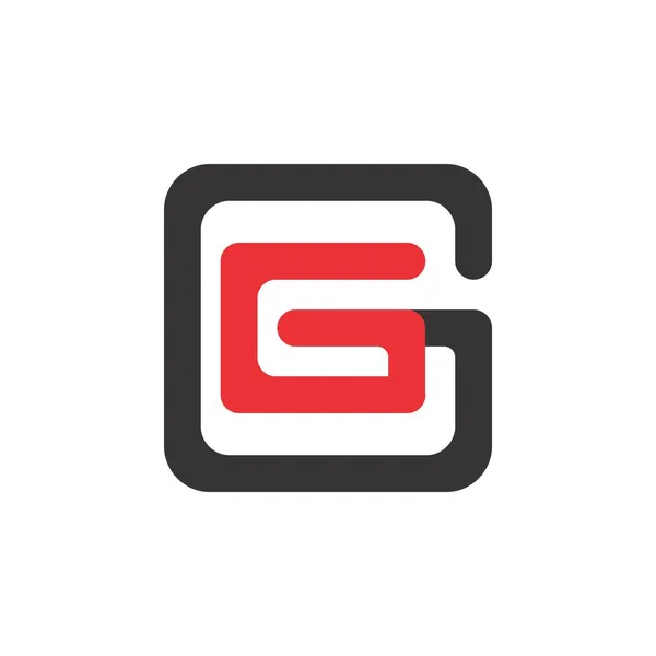 Lettre GG logo design vecteur — Image vectorielle
