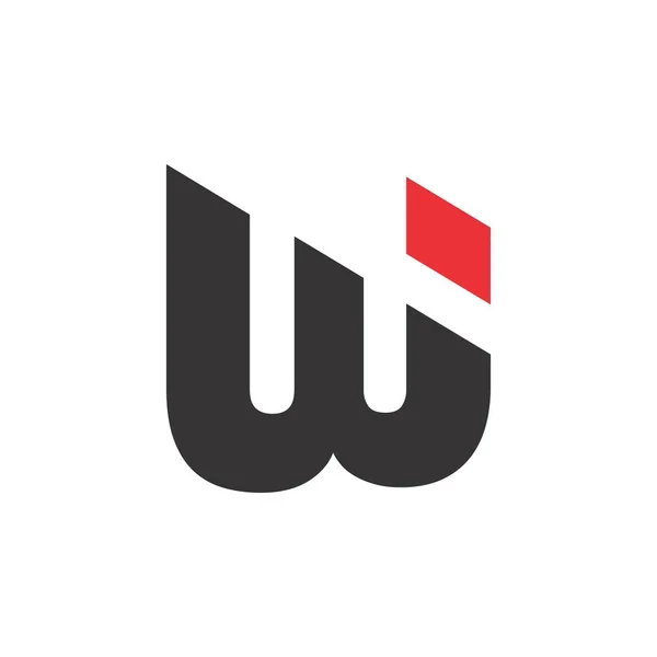 Wektor projektu logo litery WI — Wektor stockowy